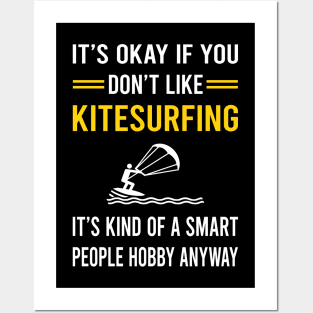 Smart People Hobby Kitesurfing Kitesurf Kitesurfer Posters and Art